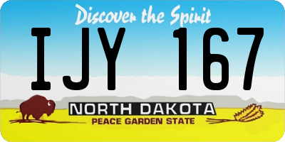 ND license plate IJY167