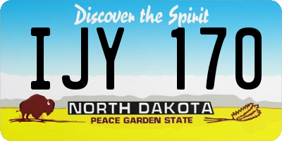 ND license plate IJY170