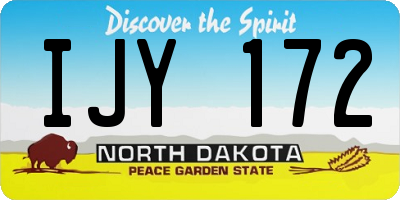 ND license plate IJY172