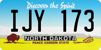 ND license plate IJY173