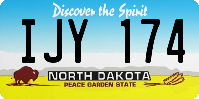 ND license plate IJY174