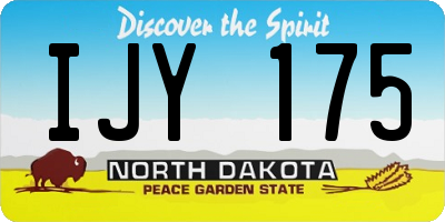ND license plate IJY175