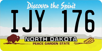 ND license plate IJY176