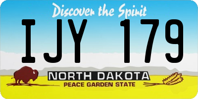 ND license plate IJY179