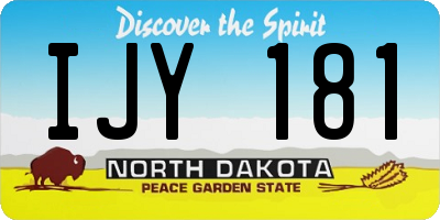 ND license plate IJY181