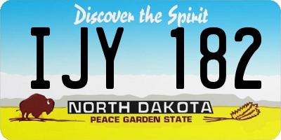 ND license plate IJY182