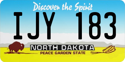 ND license plate IJY183