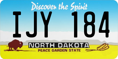 ND license plate IJY184