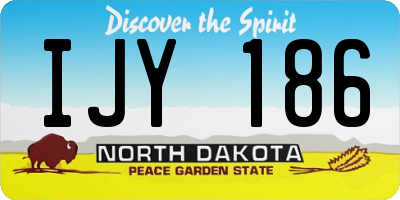 ND license plate IJY186