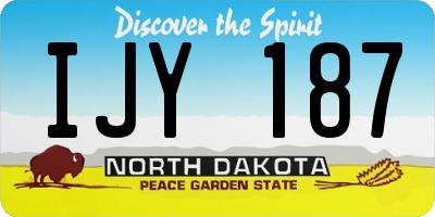 ND license plate IJY187