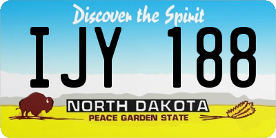 ND license plate IJY188