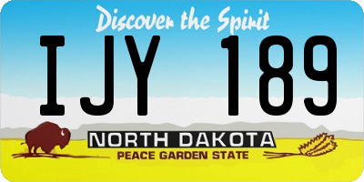 ND license plate IJY189