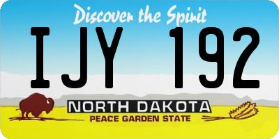 ND license plate IJY192