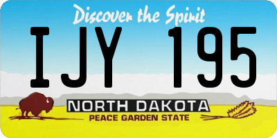 ND license plate IJY195