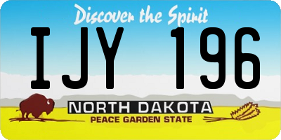 ND license plate IJY196