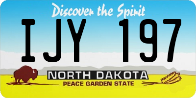 ND license plate IJY197