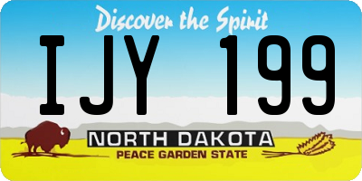 ND license plate IJY199