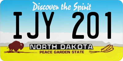 ND license plate IJY201