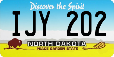 ND license plate IJY202