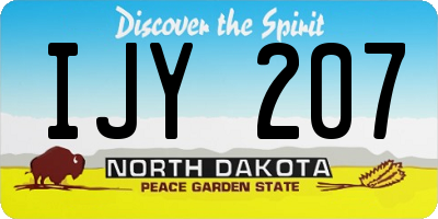 ND license plate IJY207