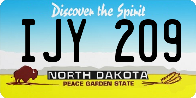 ND license plate IJY209