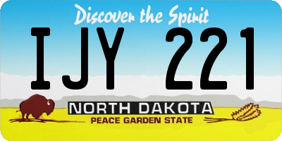 ND license plate IJY221