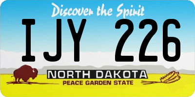 ND license plate IJY226