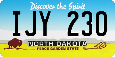 ND license plate IJY230