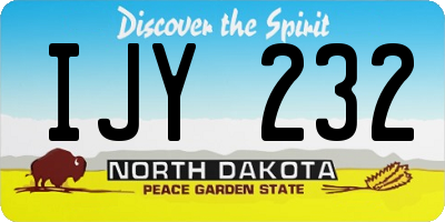ND license plate IJY232