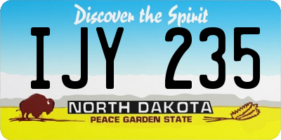 ND license plate IJY235