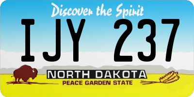 ND license plate IJY237