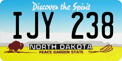 ND license plate IJY238
