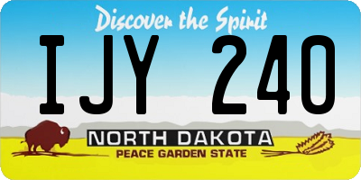 ND license plate IJY240