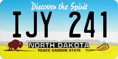 ND license plate IJY241