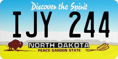 ND license plate IJY244
