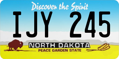 ND license plate IJY245