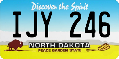 ND license plate IJY246