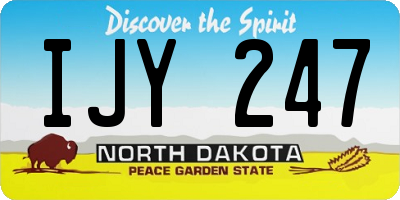ND license plate IJY247
