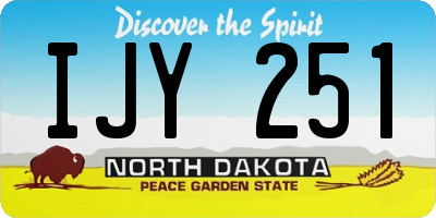 ND license plate IJY251
