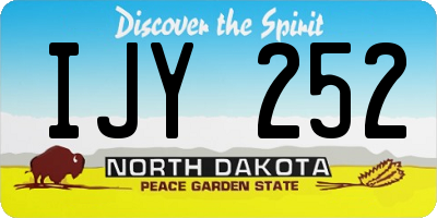 ND license plate IJY252