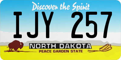 ND license plate IJY257