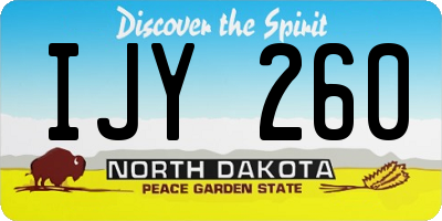 ND license plate IJY260