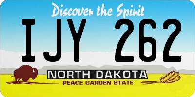 ND license plate IJY262