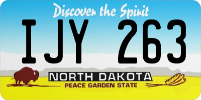 ND license plate IJY263