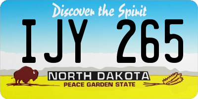 ND license plate IJY265