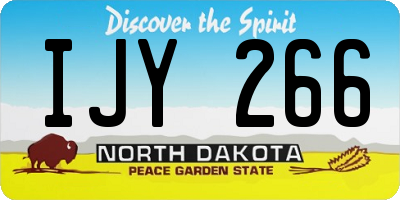 ND license plate IJY266
