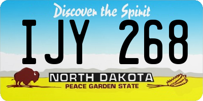ND license plate IJY268