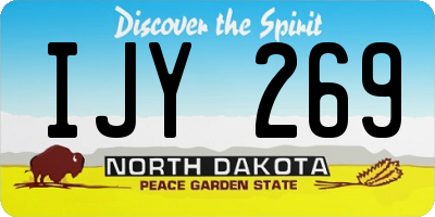 ND license plate IJY269