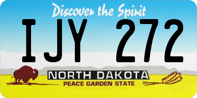 ND license plate IJY272
