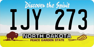 ND license plate IJY273